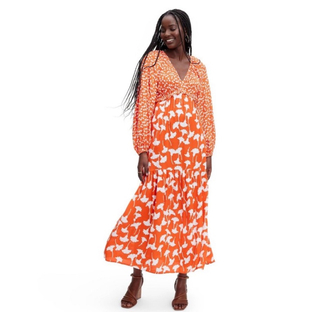 DVF for Target V Neck Maxi Dress